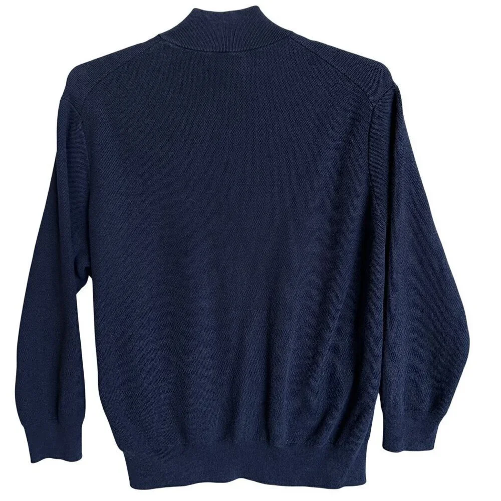 Polo Ralph Lauren Mens 3XB Navy 1/4 Zip Pullover Sweater Quiet Luxury Minimalist